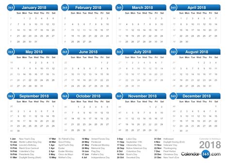 Calendario Printable