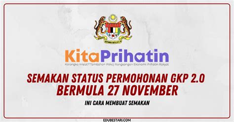 2 tarikh pembayaran gkp 2.0 bermula 30 november 2020. Semakan Status Permohonan GKP 2.0 Bermula 27 November. Ini ...