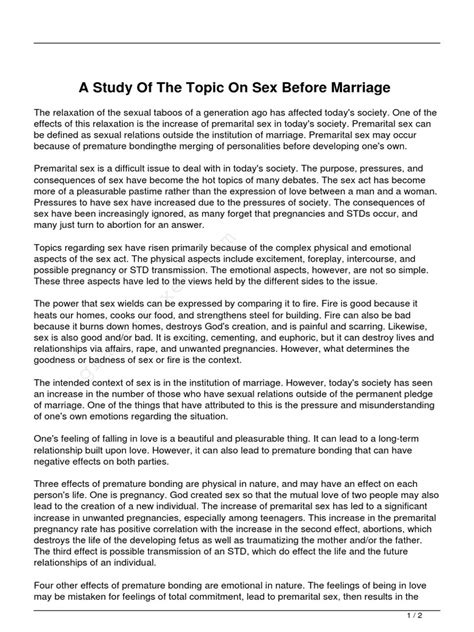 effects of premarital sex on marriage dealing with the effects of premarital sex 2022 10 11