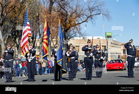 Prescott Arizona Usa November 10 2018 Honor Guard Salute In The