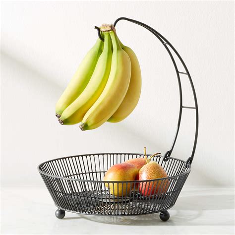 Barrett Banana Holder With Basket Graphite Reviews Crate And Barrel