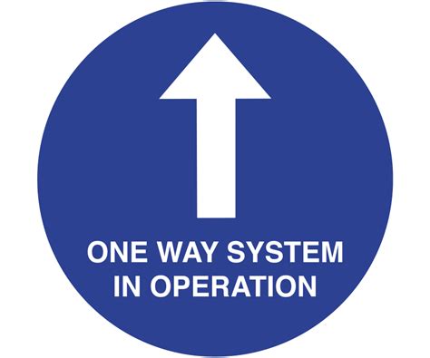 One Way System In Operation Floor Stickers Pack Of 3 Ms Sd031 Pk03