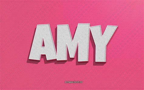 1920x1080px 1080p Free Download Amy Pink Lines Background With Names Amy Name Female