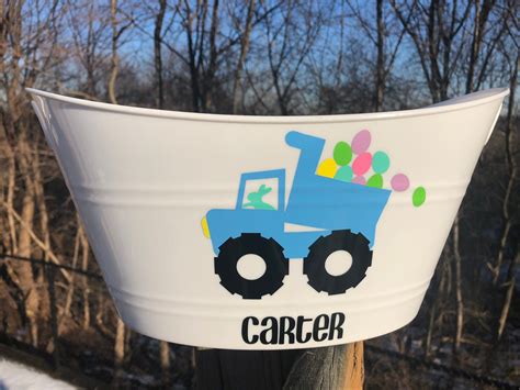 Super cute Personalized Easter Dump Truck Baskets | Etsy | Personalized easter, Personalized 