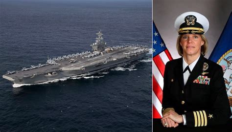 for the first time a female carbon monoxide to command united states navy s aircraft carrier