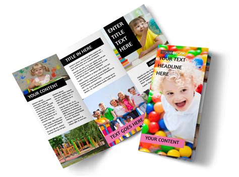 Childrens Activity Centers Brochure Template