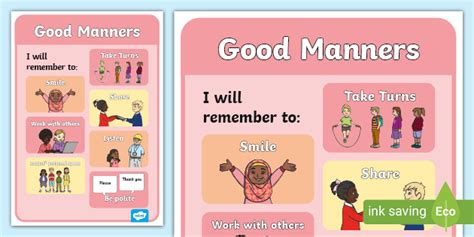 Good Manners Poster Classroom Display Resources