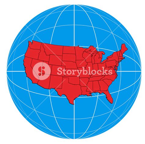 Globe Usa Map Royalty Free Stock Image Storyblocks