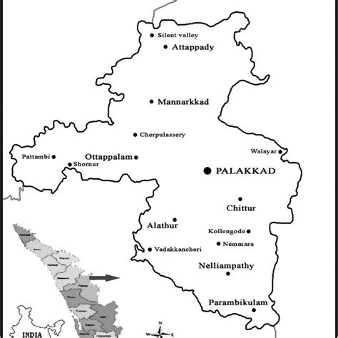 Map Of Palakkad District Kerala India Download Scientific Diagram