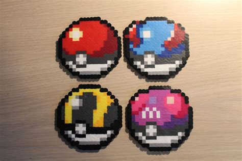 Poké Ball Pixel Art Bead Sprites From The Pokémon Series Pokemon Bead