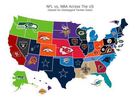 Twitter Map Nfl Teams More Popular Than Nba Clubs In Most States