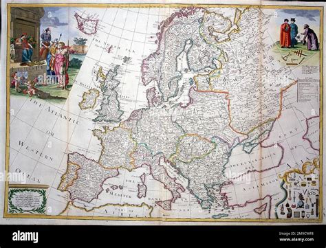 18th Century Map Of Europe Stock Photo Alamy