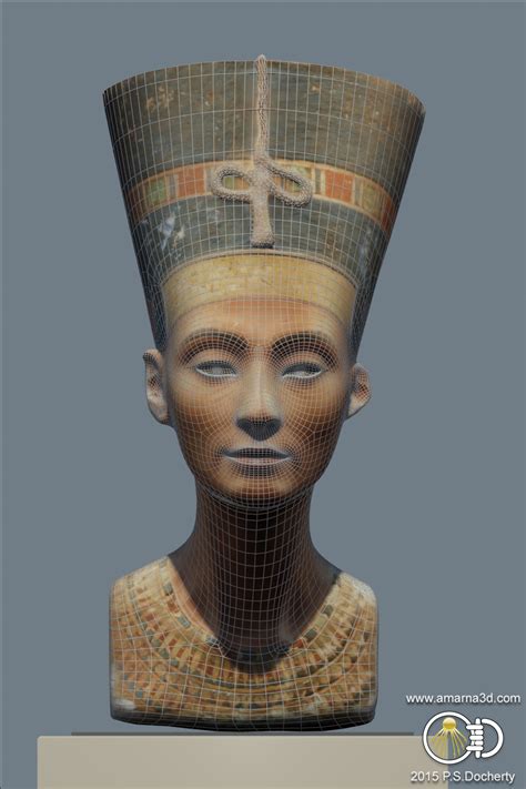 3d reconstruction of the bust of queen nefertiti paul docherty
