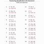 Factoring Perfect Square Trinomials Worksheet
