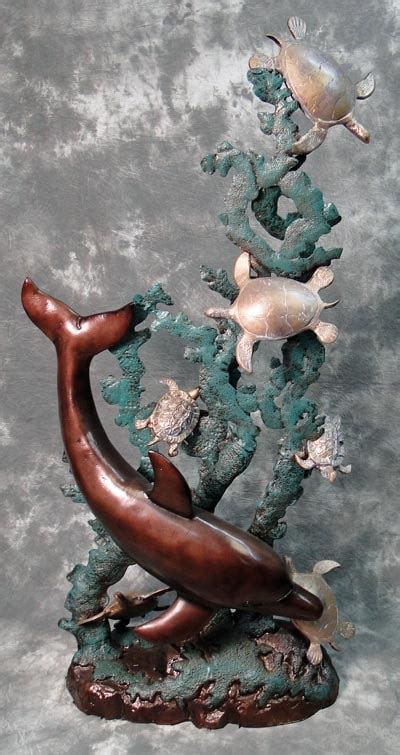 Metal Sea Life Sculpture Globe Imports