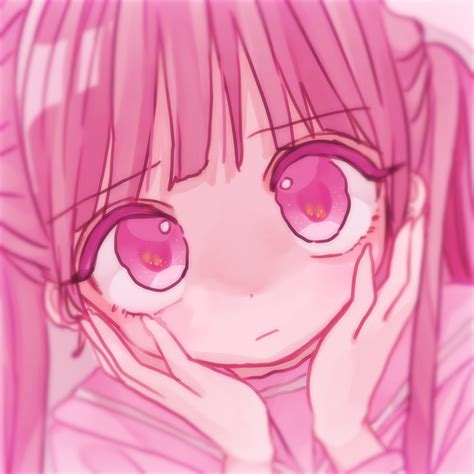 Dark Pink Anime Girl Pfp Imagesee