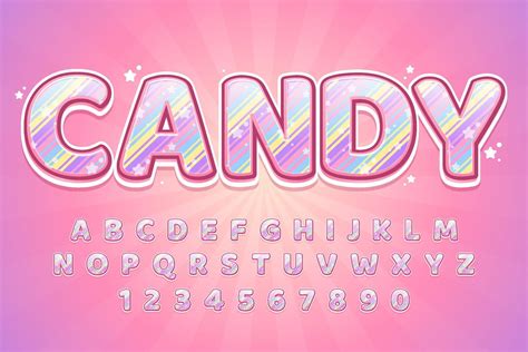Decorative Candy Font And Alphabet Vector 22603373 Vector Art At Vecteezy