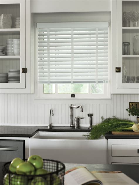 Wood Blinds Modern Kitchen Window Kitchen Window Treatments With