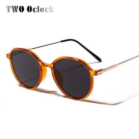 two oclock new round sunglasses retro women men brand designer sunglass vintage orange glasses