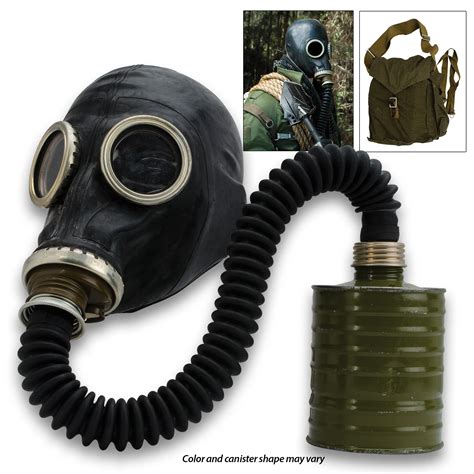 Real Soviet Russian Ussr Military Gas Mask Gp 5 Black Hose Respiratory