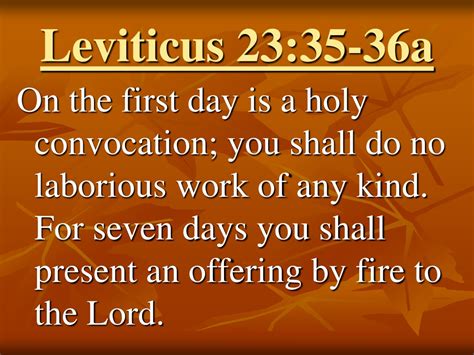 Ppt Lets Take A Look At What The Word Of God Says In Leviticus 2333
