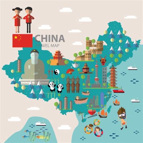 China Map With Infographic Vector 02 Free Download