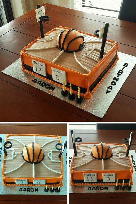 Basketball Court Cake Pasteles De Basquetball Pastel