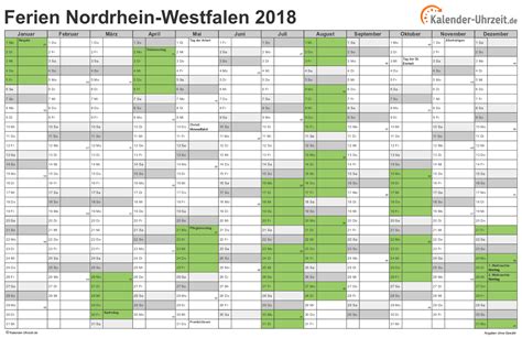 Lehe printimisel jäävad näha ainult logo ja kalender. Ferien Nordrhein-Westfalen 2018 - Ferienkalender zum ...