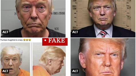 Donald Trump Mugshots Sind Fake Wie Der Ex Us Präsident Mit Falschen