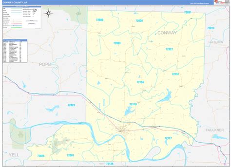 Wall Maps Of Conway County Arkansas