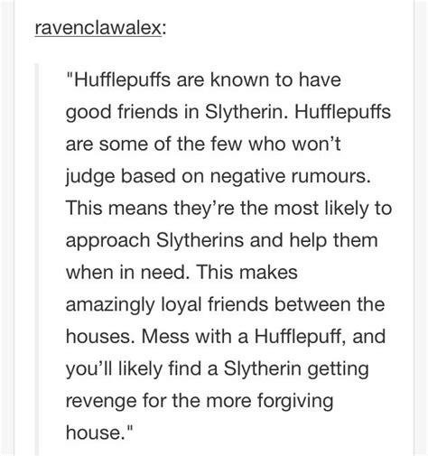 Hufflepuff Slytherin Awesome Friendship Harry The Potter