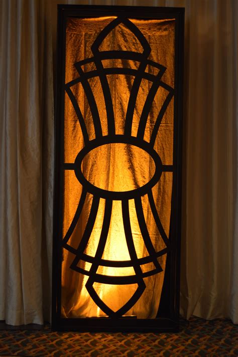 11 Tall Art Deco Wall Panels With Draping And Lighting Customize A