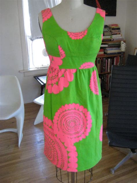 1960 s mod dress flower power neon pink and green etsy 1960s mod dress flower dresses mod
