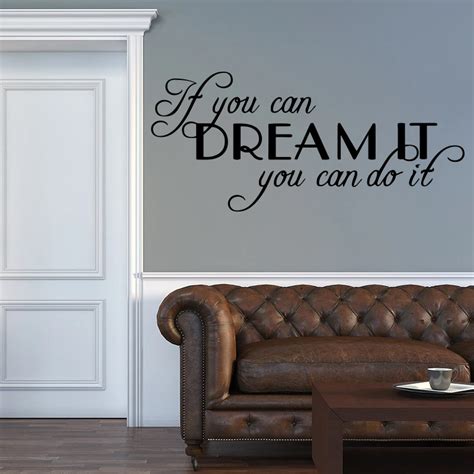 Motivating Sentence Quote Wall Decals Wall Sticker For Bedroom Living