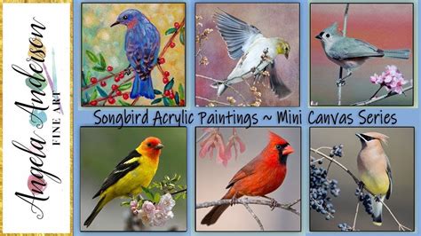 Western Tanager Acrylic Painting Tutorial Songbird Mini Canvas Series