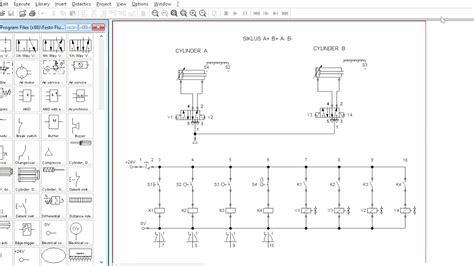 Rangkaian Elektro Pneumatik Dengan Relay Dan Tanpa Relay Youtube