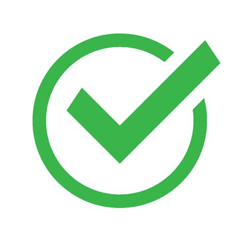 Green Circle Check Mark Confirmation Tick Marks Marked Agree Sign And