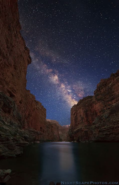 Into The Night Photography Milky Way From The Bottom Of The Grand Canyon