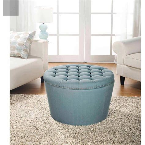 Blue Tufted Ottoman Coffee Table Collection Round Tufted Ottoman Coffee