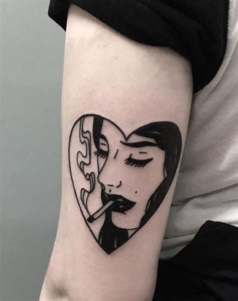 40 Bold Illustrations Blackwork Tattoos