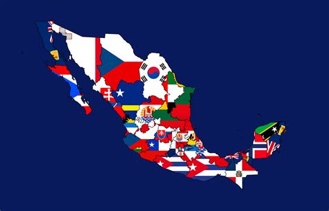 Flag Map Of Mexican States With The Country Closest To Its Gdp Ppp