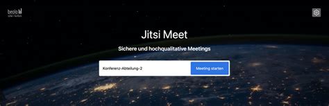 Starten Der Jitsi Meet Videokonferenz Lösung Im Webbrowser