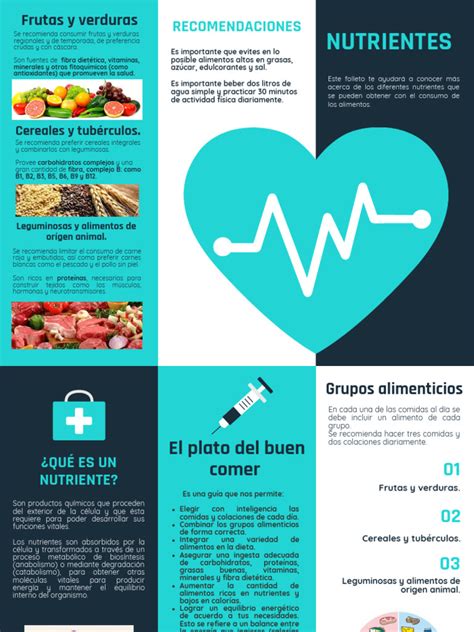 Triptico Nutrientes Pdf Alimentos Nutrientes