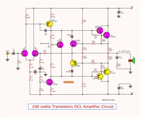 Watt Audio Amplifier Circuit Diagram