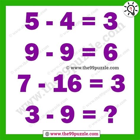 Tough Math Logical Brain Teaser With Answer The 99 Puzzle