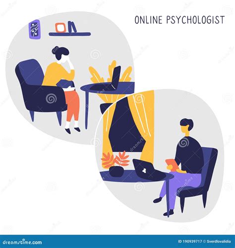 Online Psychotherapy Practice. Remote Psychological Help, Psychiatrist