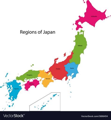 Japan Map Royalty Free Vector Image Vectorstock