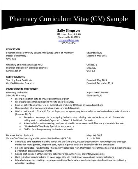 Counsel customers asnd steer them towards the right medications and resolve their queries & doubts regarding medications. 9+ Pharmacist Curriculum Vitae Templates - PDF, DOC | Free ...