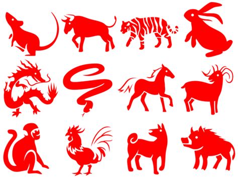 Chinese Zodiac 12 Animals In Red Hooi Khaw And Su