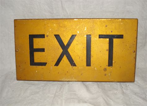 Exit Sign Vintage From Newcastle Odeon Cinema Film And Furniture
